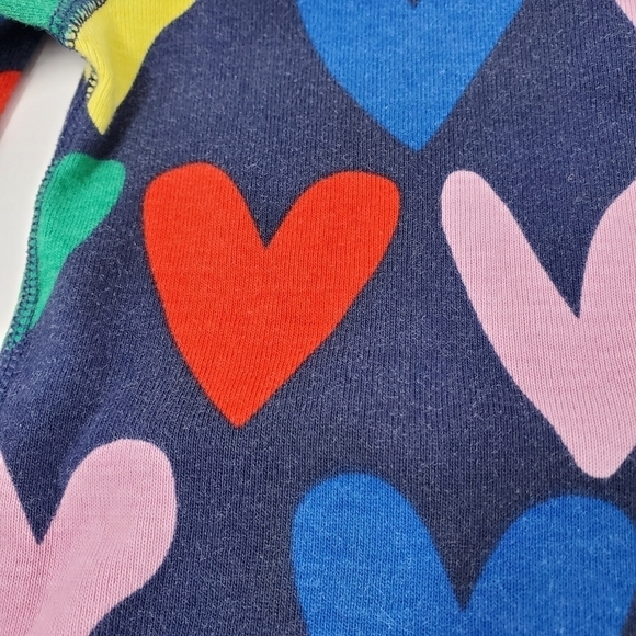 HANNA ANDERSSON TWO PIECE PAJAMA SET SLEEPWEAR BLUE HEARTS YOUTH CHILDREN US 4 - Picture 3 of 13